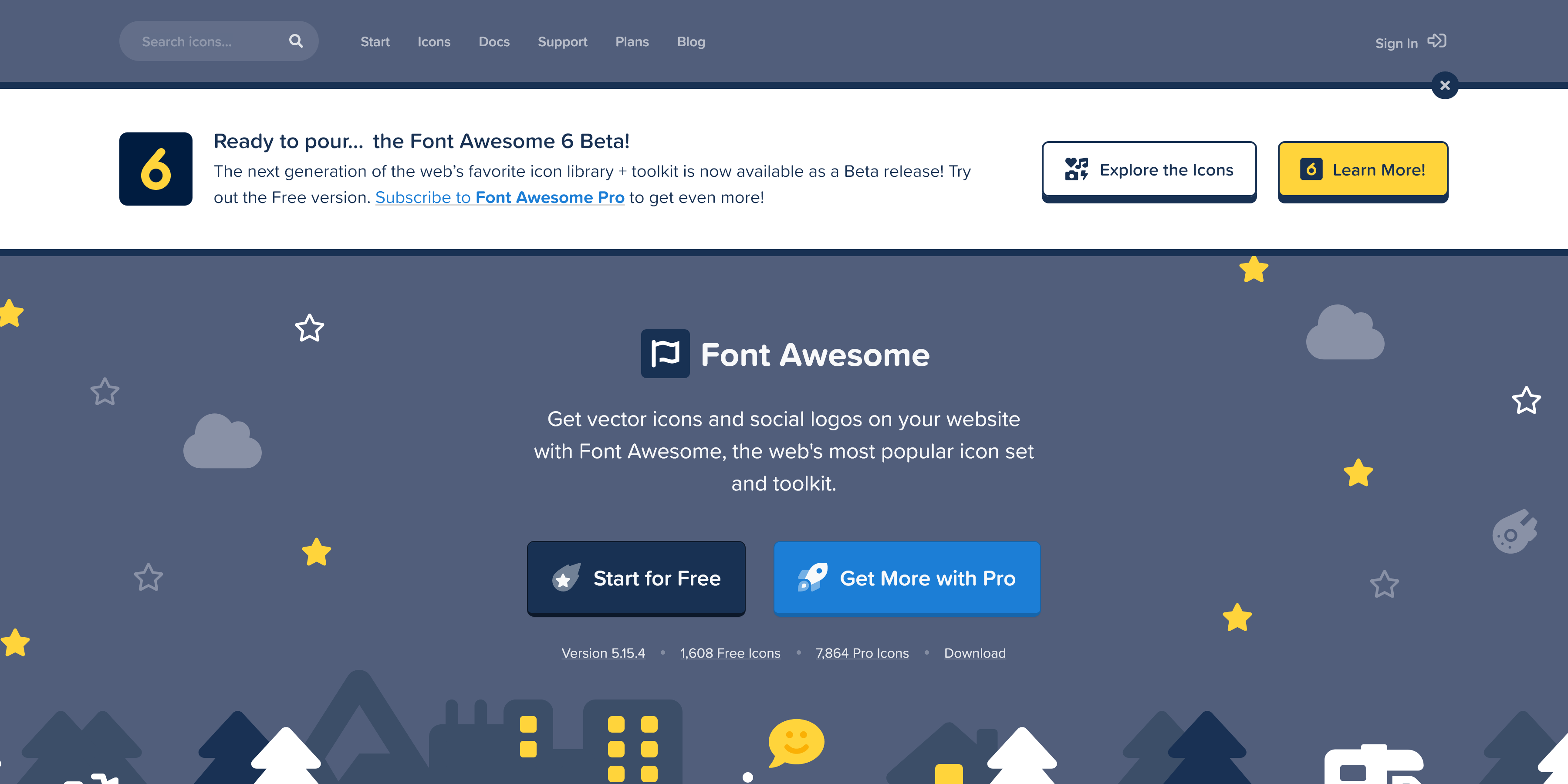 Font Awesome Homepage capture